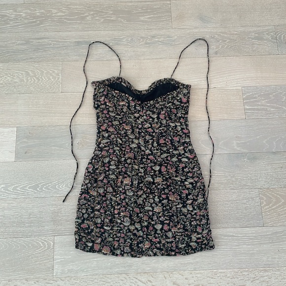 Mango Floral Mink Dress, MNG, Size XS - Picture 3 of 4